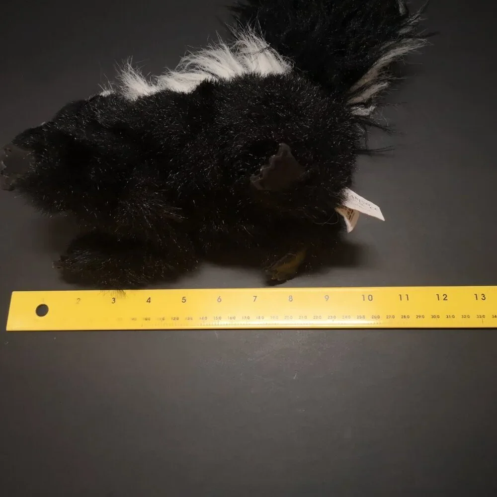 Folkmanis Skunk Hand Puppet X 2 Soft Black & White Faux Fur Realistic - Picture 6 of 6
